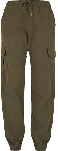 Urban Classics Ladies High Waist Cargo Jogging Pants Pantaloni, Verde Oliva, S Donna