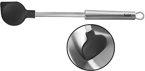 Silit Classic Line Kochlöffel Kunststofflaffe 34 cm, Edelstahl poliert, Teigschaber, Küchenhelfer mit hitzebeständiger Laffe, spülmaschinengeeignet