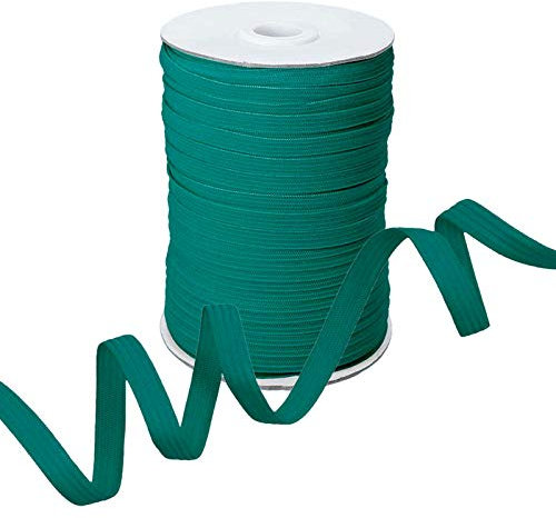 100m Gummiband Gummilitze 7mm flach gestrickt Stretch Elastisch in 19 Farben