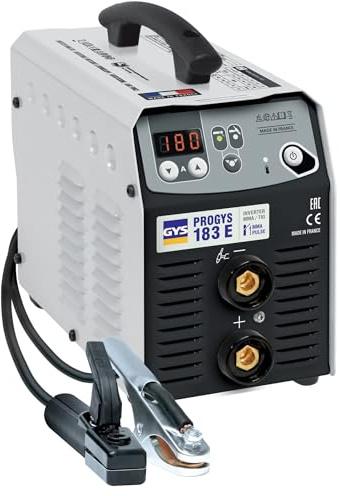 GYS, PROGYS 183E, Poste à Souder à l'Électrode Enrobée 180A Monophasé 230 V (MMA), TIG DC Lift, MMA Pulsé, Digital, avec Valise, Porte-électrode, Câble de Masse