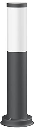 ledscom.de Paletto luminoso PORU per uso esterno, IP44, 39cm, antracite, incl. lampada E27 471lm, bianco extra caldo