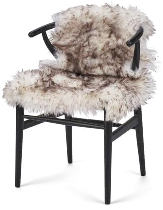 Nordic Sheep Sheepskin Long Hair 90x60 cm | Bedside rugs for bedrooms, sofa, chair or the dining table | Each Sheepskin rug is unique and created by nature | Small Fluffy Rug in color Snow Peak