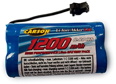 Carson 500608274 7,4V/1200mAh LiION Bella Luisa JST - RC Akku, Ersatzakku, Akku für ferngesteuerte Boote, RC Boot, Akku für RC Modelle, RC Batterie