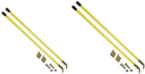 VIRTIONZ Meyer 09916 Markierungsset für Schneepflug, Gelb, 66 cm, mit Montagematerial, 4 Stück