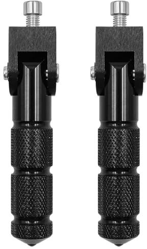 Tiardey 2PCS Universal Motorrad Fußraste für Motorrad Elektroauto 8MM 90 Grad klappbare Stützstange (Schwarz)