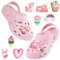 CityComfort Clogs con Rimovibile Charms Bambina, Spiaggia e Ciabatte Piscina (Rosa, 31-32 EU)