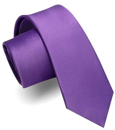 JEMYGINS Corbata Estrecha de Hombre Mate Lisa 6cm