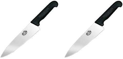 Victorinox 5.2063.20 Chefs Knife, Extra Broad, 20cm, Black (Pack of 2)