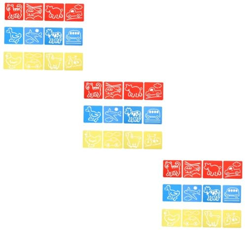 STOBOK 36 Stk Zeichenschablone dekoratives Surfbrett Schlüsselanhängerrohlinge aus Acryl Zeichenspielzeug schablonen Malvorlagen für Kinder Kinderzeichnungsvorlagen Weihnachten Manuskript