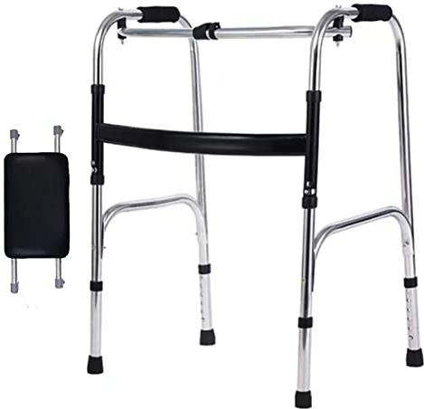 Telaio da passeggio senza ruote, telai pieghevoli per adulti, telaio per camminatore mobile, telai stretti per anziani, ausili per la deambulazione per disabili con sedile, una stella di luce