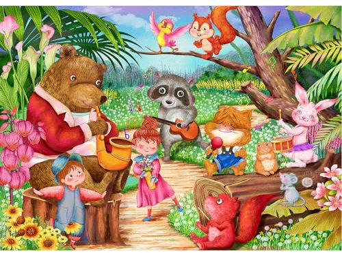 Jigsaw Puzzles for Kids, 100 Piece Jigsaw Puzzles for Children Animal Concert 6 Year Old Boys Girls Gifts Birthday, Gifts for Her,100 Pieces