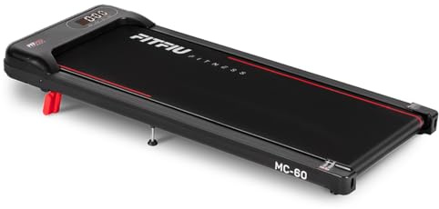 FITFIU Fitness MC-60 Laufband für den Schreibtisch mit 6 km/h, Neigung, Fläche 38.5 x 95 cm, Fernbedienung, Gewicht max. 110 kg, zum Gehen und Joggen