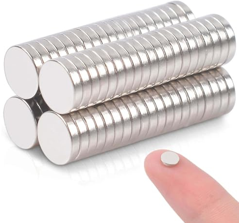 50 Stück Magnete Kleine, Rund Neodym Magnete Extra Stark, Magnete Stark 5mm x 1mm, Starke Magnete für Magnettafel, Magneten Starker Halt, Mini Magnete zum Basteln, Whiteboard, Kühlschrank Magnete