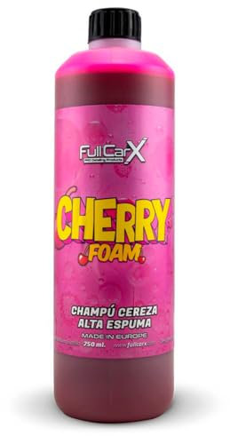 FULLCARX Cherry Foam 750ml Shampoo Auto Rosa Schiuma Attiva Lavaggio Alta Concentrazione Incapsula Sporco, Elevato Potere Schiumogeno Sapone Pulitore Snow Foam Prodotto Pulizia Professionale Detailing