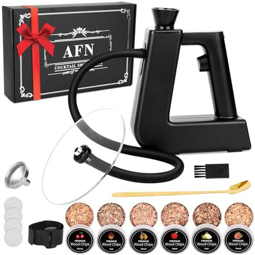 Pistolet à fumer, kit de fumoir à whisky pour cocktail et nourriture, kit d'infuseur à fumée à l'ancienne, cadeau pour homme, amateur de cocktail, papa, mari, patron, petit ami, fumoir de boissons