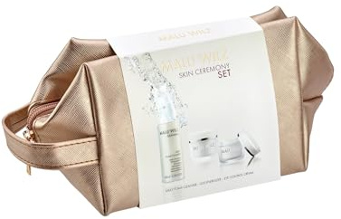 Malu Wilz Skin Ceremony Pflegeset - Beauty Set mit Q10 Energizer, Eye Control Cream und Milky Foam Cleanser, Hochwirksame Gesichtspflege mit Anti Aging Effekt