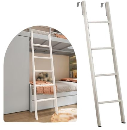 Échelles de Lit Échelle de Lit Superposé en Métal Peu Encombrante avec Crochet, Échelle de Lit Double pour Camping-car/ Échelle à Montée Courte Uniquement, Échelle à Double Marchepied pour Caravane, A