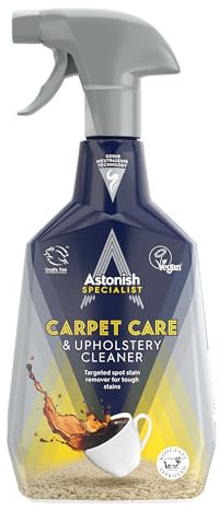 Astonish Specialist Carpet & Upholstery Tough Stains Remover Spray, for Fabrics and Laundry, Deep Cleaning and Odour Neutralising, 750ml