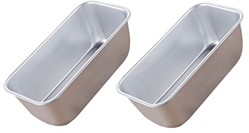 Garneck 2piezas Moldes Rectangulares Para Bizcocho y Pan Bandejas De Horno Alta Conductividad Térmica Fácil De Usar
