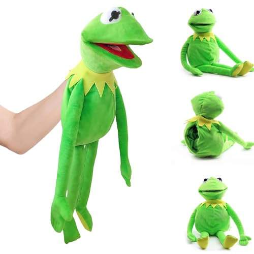 KBIBCK Marionette da Mano, Marionette per Bambini, Pupazzo di Peluche Natale, Pasqua, Regali di Compleanno (Rana)