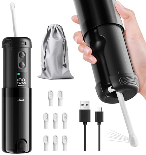 Wolady Bidet Elettrico Portatile con Serbatoio 250 ml, 5 Modalità di Pressione, 8 Pompe Sostituibili, Batteria 2000 mAh Ricaricabile, IPX7 Impermeabile e Display LED - Cura Intime, Periodo