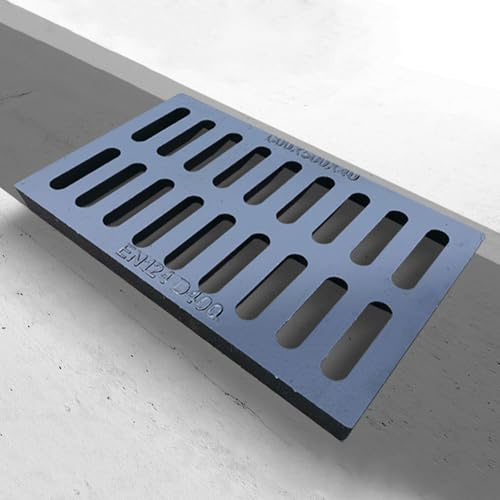 Grille d'égout robuste et housse de filtre – Grille de drainage antidérapante et antirouille pour piscine, cour, garage, trottoir extérieur et ferme – Housse de puits durable pour drainage de tranchée