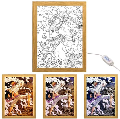 MeYuxg Anime Beleuchteter Bilderrahmen, Anime LED Box, Kreative LED Bilderrahmen, Japanische Lampe für Wohnzimmern, Schlafzimmern, Cafés und Kinderzimmer (12)