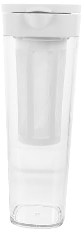 COLLBATH Carafe Filtrante Blanche avec Filtre Intégré Pichet Deau Simple et Pratique pour Usage Familial Facile à Nettoyer pour Thé et Eau Fraîche