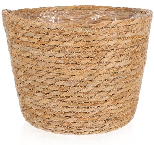 Anneome Cesto Intrecciato in Paglia Vaso Intrecciato per Piante da Interno senza Odore Basket Creativo e Resistente per Decorazione Casa e Piante