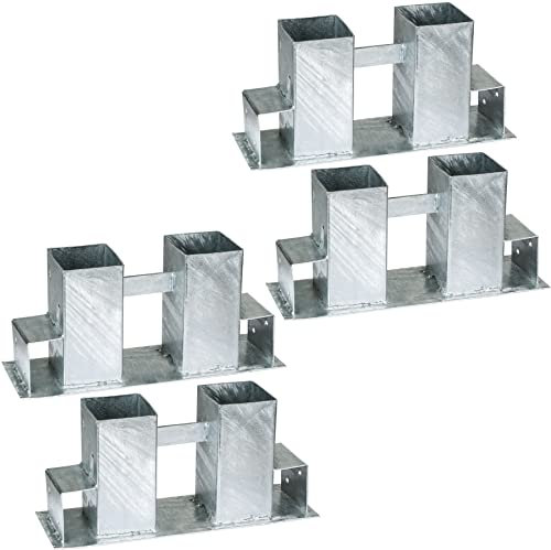 TecTake Supporto per legna da ardere e per caminetto rastrelliera portalegna | acciaio zincato a caldo | - disponibile in diverse quantità- (4 Pezzi | no. 402521)