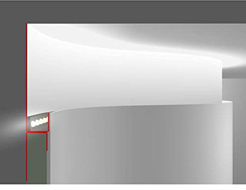 2m LED Trockenbauprofil SNL flex für Rundungen 20-80mm Sichtschenkel für Gipskartonplatten Stahl Zinkblech