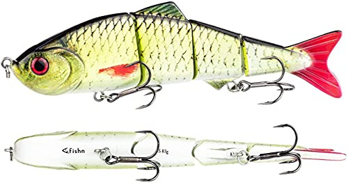 Fishn XXL gädda bete bait candy, längd: 20 cm, vikt: 83 g, simdrag drag för konstgjort bete/fiskebete/wobbler för fiske efter rovfisk som gädda, gös, torsk (grön)