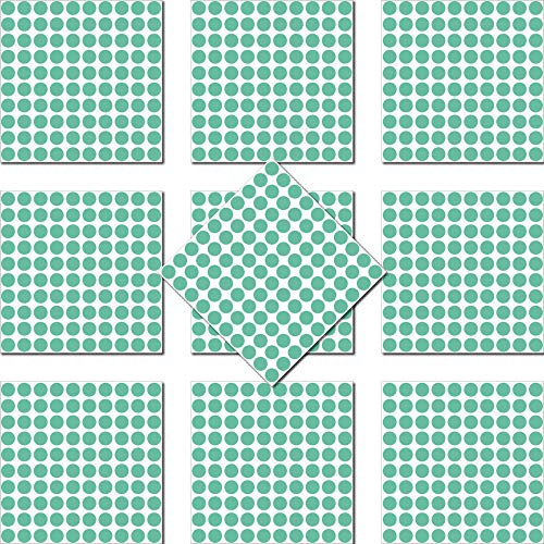 1000 Klebepunkte 3mm selbstklebend farbige Punkt Aufkleber PVC Deko Folie Etiketten Inventur (mint)