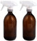 versandfuxx24 - 2 Sprühflaschen je 500 ml Glasflasche Braun für Garten, Haare, Reinigungsmittel