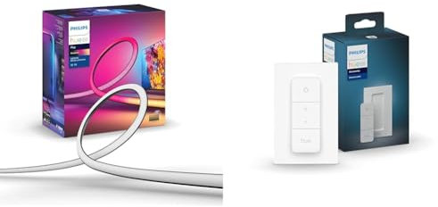 Philips Hue Play Gradient Lightstrip Tira Inteligente LED, 20 W, Luz Blanca y Colores, 55 Pulgadas + Mando Inalámbrico