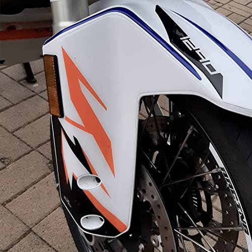 Resin Bike Aufkleber für Motorrad Kompatibel mit KTM 1290 Super Adventure R 2021. Seitenschutz für den Tank vor Stößen und Kratzern. Paar 3D-Harzklebstoff - Stickers - Made in Italy