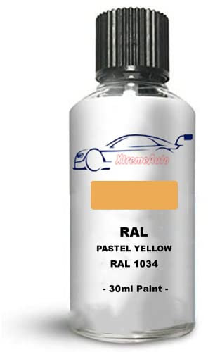 Xtremeauto Touch Up Paint Interior/Exterior RAL 1034 Pastel yellow Dull Matt Finish Interior Scratch Repair: Wall, Cabinets, Trim, Molding, Furniture, Windows, Fascia