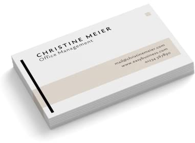 Visitenkarten | 350 g Qualitätsdruck | 1-seitig | Text sofort anpassen | 85 x 55 mm | sofort gestalten | Design Office | hochwertig (100 Stück)