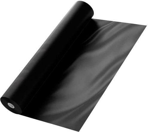 Maka Telo Nero Pacciamatura Orto Anti Erbacce Forato o Senza Fori Giardino Pacciamante Anti-UV Permeabile all'Acqua Polietilene Spessore Film 5 Micron Cartone (1.10x50 Metri, Forato 40x25 cm)