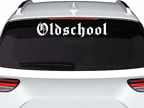KLEBEKÖNIG Autoaufkleber Oldschool Heckscheibe Aufkleber Frontscheibenaufkleber Sticker Heckscheibe Tuning