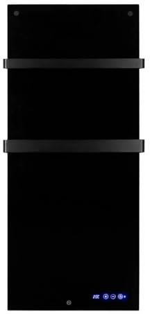 Eurom Sani 800W WiFi Bathroom Infrared Heater – Black Glass Panel, Wall-Mounted,Smart App Control, Timer, Adjustable Thermostat,IP24 Rated, Carbon Crystal Heating with Towel Warmer Mode