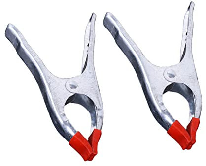 2St federklemme federmappen i ohone federklammer rutschfester greifdorn klemmbausteine robuste Metallklemme Metallklammer Federmetallklemme Werkzeuge Befestigung Sicherungsclip