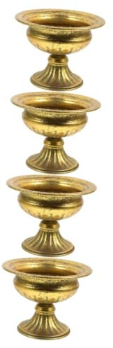 POPETPOP 4stücke Vintage Eisenblumen Topf Hochwertiger Blumenpflanzer Für Garten Balkon Stilvoller Metall Pflanzer Für Sukkulenten Kleine Pflanzen Retro Design Für Innendekoration