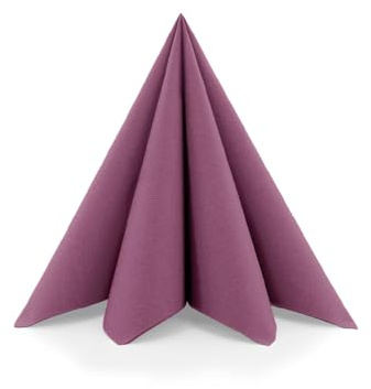 Sovie HORECA Serviette in Beere aus Linclass Airlaid, 40 x 40cm, 1/4 Falz, 50 Stück, hochwertige Einwegservietten für Gastronomie Hotel Catering und Elegante Tischdekoration