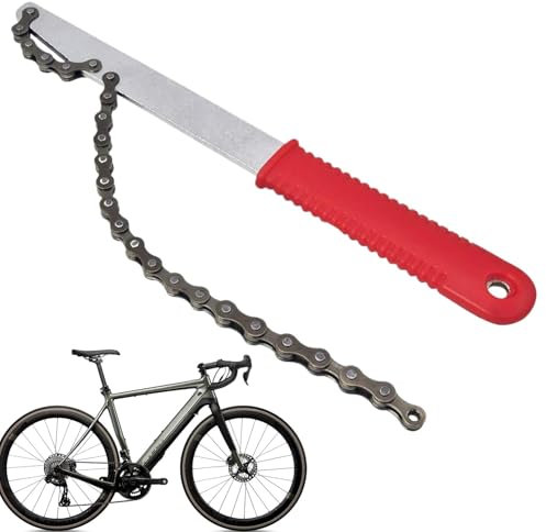 Fouet à chaîne pour vélo, outil pour enlever les cassettes de vélo, enlever les roues libres en métal, clé de retrait de roue libre, fouet de chaîne de vélo robuste pour enlever la cassette