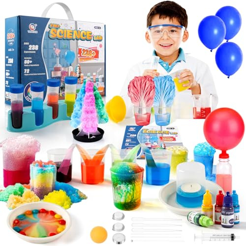 238+ Esperimenti Scientifici per Bambini, Piccolo Chimico, Scienza e Gioco, Giocattoli Educativi STIM Project, Esperimenti Kit Scientifici per Ragazzi Ragazze 5-12 anni Idee Regalo di Compleanno