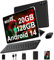 Tablette Android 14 avec 5G Wi-Fi 6, 20 GO RAM+128 GO ROM (Extensible Jusqu'à 1 To), Tablette Tactile avec Widevine L1, 8 Cœurs, 5MP+8MP, 6000mAh, Tablette 10 Pouces avec Clavier+Souris et Cas, Noir