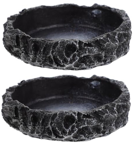 Supvox 2stücke Convenient Reptile Water Bowl Verschleißfeste Trinkschale Für Schildkröten Eidechsen Und Frösche Sicherer Futterplatz Umweltfreundliches Material
