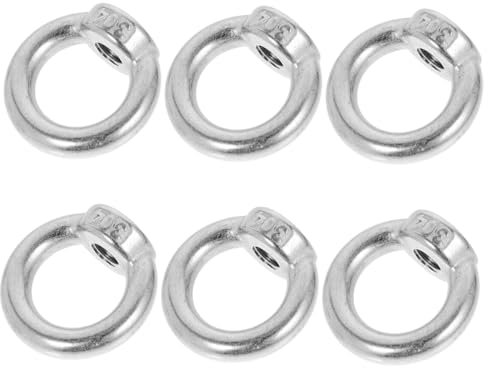 FUNOMOCYA 6stücke Teiliges Augenbolzen Mit Ringmuttern Hochfeste Befestigungslösungen Für Vielseitige Anwendungen Rostfrei Und Langlebig