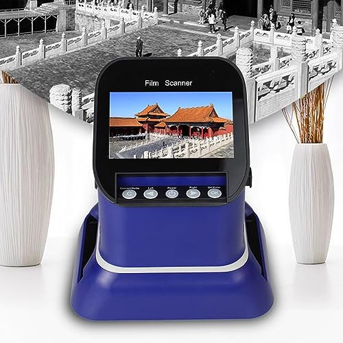 Scanner per pellicole da 22 MP, visualizzatore di scanner per diapositive digitali, con ampio display da 4,3, con scheda di memoria da 8 GB, memoria integrata da 128 GB, conversione di 135, 120, 12